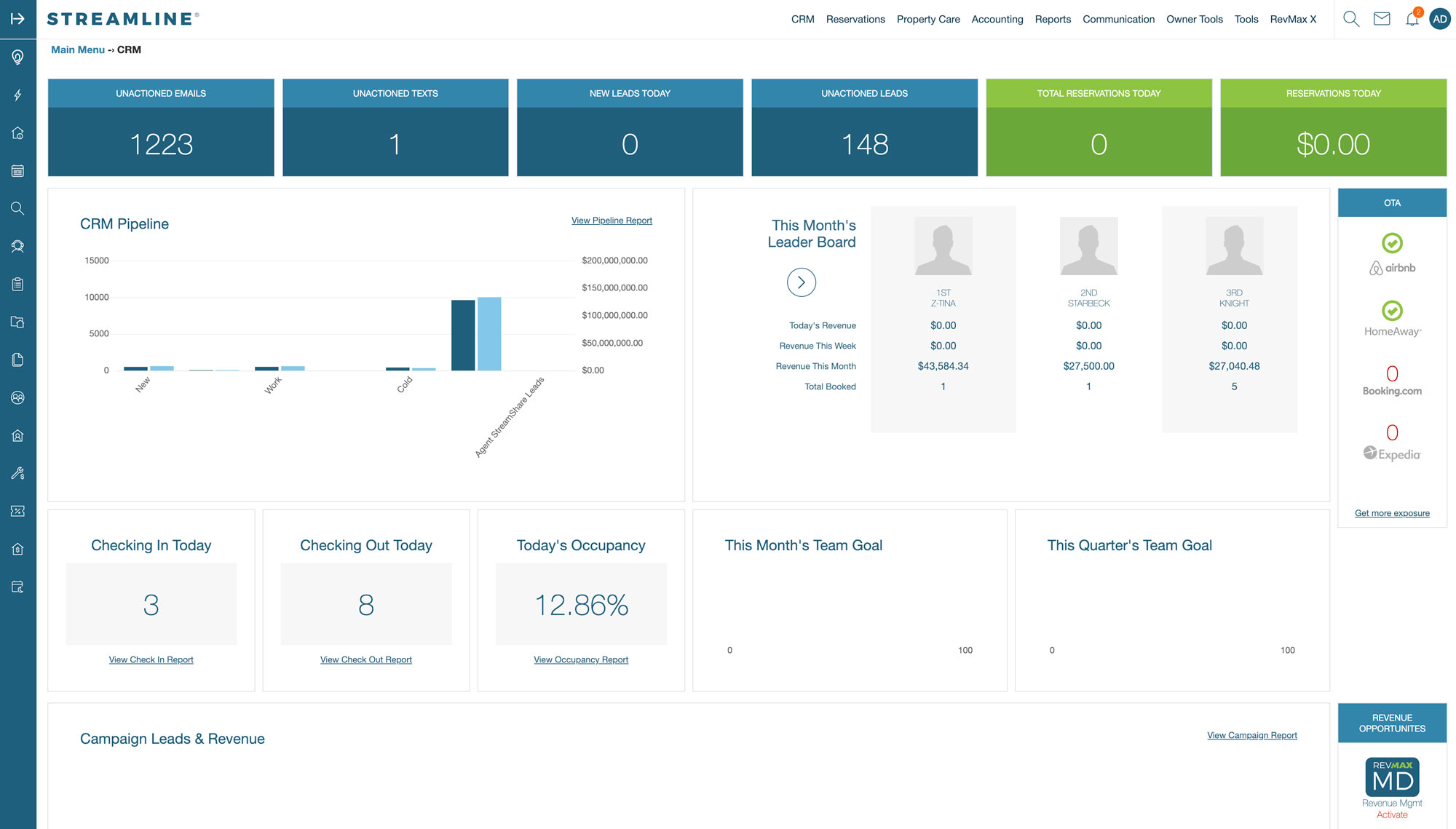 CRM Dashboard